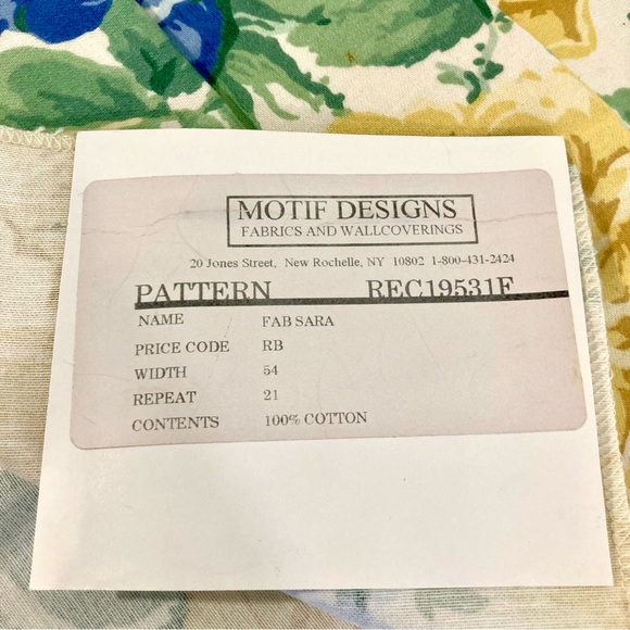 4pcs Blue & Yellow Floral 100% Cotton Fabric Scraps Bundle Fabric Remnants - Picture 5 of 16